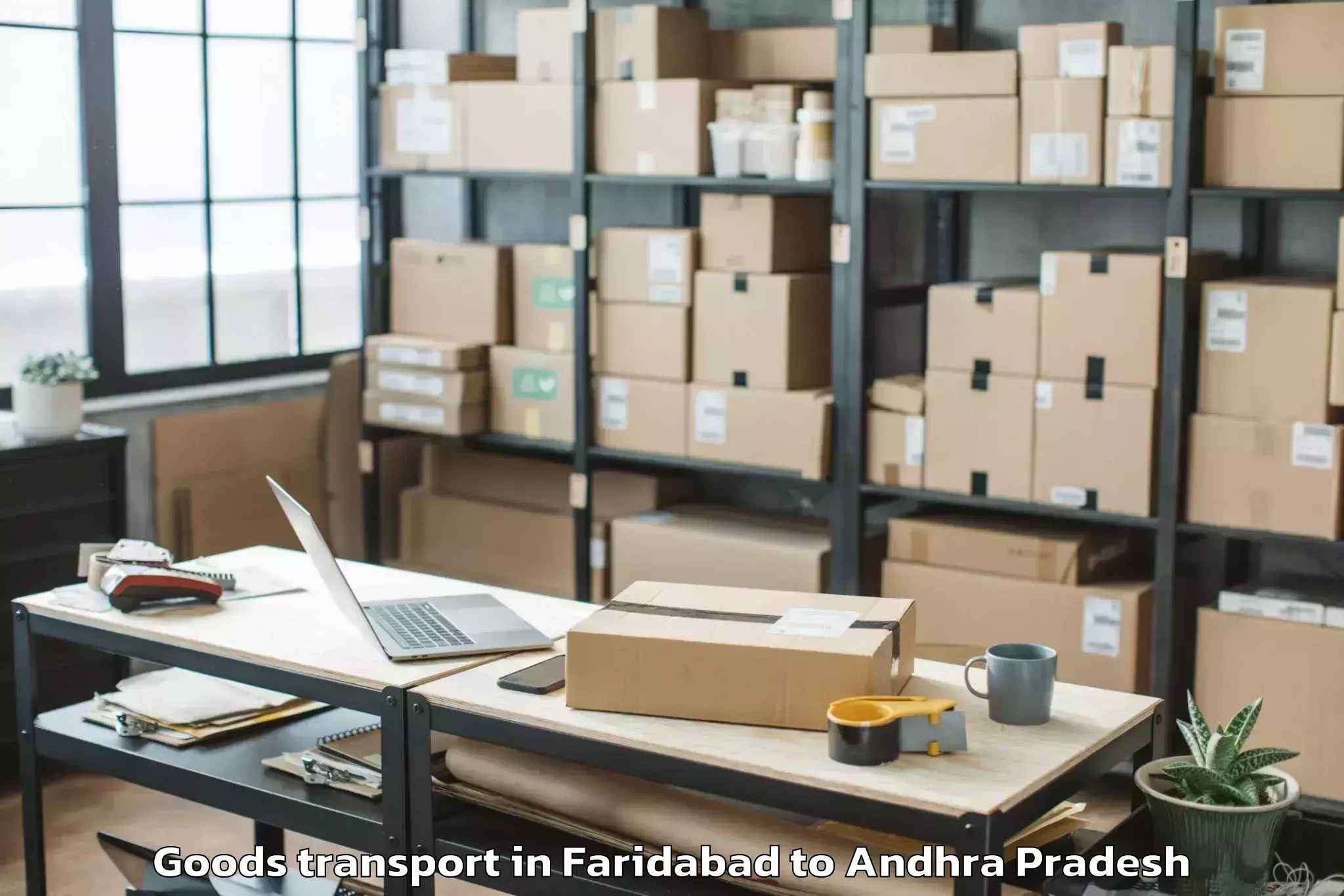 Top Faridabad to Paravada Goods Transport Available